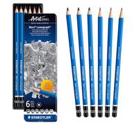 Staedtler Lápices 100 G6 – 6 unidades, negro/azul