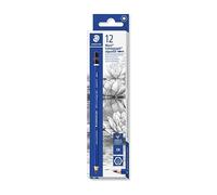STAEDTLER Mars Lumograph 100A-8B. Pack de 12 lápices de dibujo acuarelables de dureza 8B.