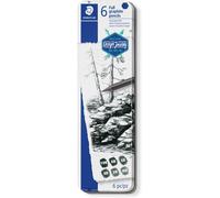 STAEDTLER Design Journey 100G-M6. Estuche con 6 lápices de grafito completo de durezas variadas.