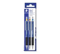 STAEDTLER Mars Micro 775 SC WP3. Pack de 3 portaminas de anchuras variables, Azu