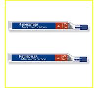 Staedtler Mars Micro Carbon 0,5 mm H lápiz mecánico plomo - (2 paquetes de 12 cables H)