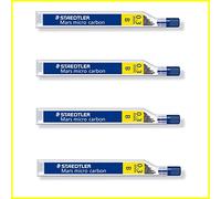 Staedtler Mars Micro Carbon 250 0.3 mm B - Lápiz plomo Recargas - 4 tubos/paquetes (48 cables) HB