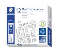 Staedtler Mars Micro Carbon 250 - Estuche 12 minas de grafito 0.7 mm Hb - Paquete de 12