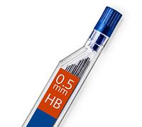 STAEDTLER Mars micro carbon 250 Minas - 0,5 mm HB, 2 tubos | Minas de recambio resistentes y antirroturas para portaminas - trazo suave - Art.-Nr. 2505HBBK2D