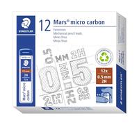 Staedtler Mars - Minas de repuesto, 12 minas/estuche, 12 unidades | Alta resistencia a la rotura, mina de deslizamiento suave para escritura y dibujo técnico