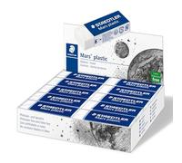 Staedtler Mars Plastic 526 50. Goma de borrar de color blanco, Caja con 20 unidades.