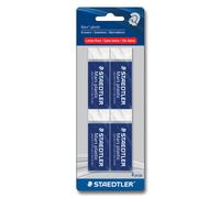 STAEDTLER Mars Plastic Premium Quality Vinyl Eraser White Latex-free Age-resistant Minimal Crumbling 4 Pack (526 50 BK4)