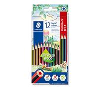 STAEDTLER Matite colorate Noris colour 185 - 12 colori, resistenti | Realizzati in legno riciclato, colori brillanti, superficie antiscivolo - per bambini - Codice articolo 185 C12P
