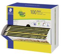 STAEDTLER Noris 120 Lápices - HB, expositor de 100 | Lápiz hexagonal resistente a la rotura, agarre antideslizante - madera PEFC, expositor - Art.-Nr. 120HBCA1 P