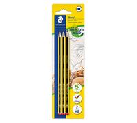 Staedtler Noris 120-2BK3DA. Lápices de Madera Certificada. Pack con Tres Lapiceros de Grafito HB