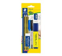 STAEDTLER Noris 120 Estuche Escolar con Material Incluido - 3 Lápices de Dibujo, 2 Bolígrafos, 1 Rotulador, Goma de Borrar y Sacapuntas, Madera Reciclada - 60 BK-4
