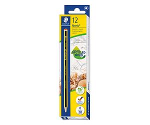 STAEDTLER Noris 120 Lápices - 2B, pack 12, hexagonal | Lápiz hexagonal resistente a la rotura, grado muy blando 2B - madera reciclada - Art.-Nr. 120-0