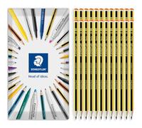 STAEDTLER Noris 120 lápices de grafito de madera reciclada, resistentes a la rotura, paquete de 24 unidades (grado 2B)