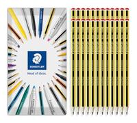 STAEDTLER Noris 120 lápices de grafito de madera reciclados, resistentes a la rotura, paquete de 24 unidades (grado HB)