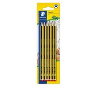 STAEDTLER Noris 120 Lápices - HB, pack 6, hexagonal | Lápiz HB hexagonal resistente a la rotura, set robusto - madera reciclada, antideslizante - Art.-Nr. 120-2BK6DA