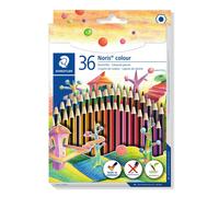 Staedtler Lápices ecológicos Noris 185 – Caja 36 lápices de colores variados – Multicolor