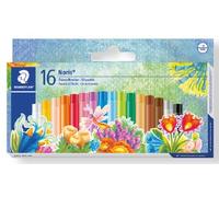 Staedtler Noris Club 241 NC16. Lápices de cera para colorear. Caja con 16 ceras de colores variados.