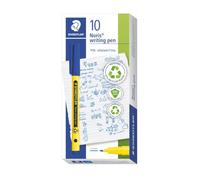 STAEDTLER Noris 307 Fineliner - azul, individual, 0,6 mm | Tinta DRY SAFE al agua, punta fina - cuerpo 97% reciclado, para escritura - Art.-Nr. 307-3