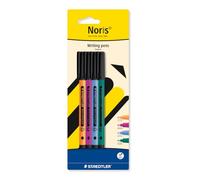 STAEDTLER Noris 307-S BK4 - Rotulador de punta fina (0,6 mm, 4 colores surtidos, edición de color)