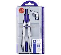 Staedtler NORIS CLUB 550 01, compás escolar de precisión con rueda de ajuste, Color Plateado