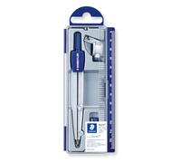 STAEDTLER Noris 550 Set compás escolar - Ø 30 cm, adaptador universal | Portaminas & adaptador universal, punta de seguridad - estuche con regla - Art.-Nr. 550 60