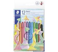 Staedtler Noris Club 221 NWP12, Lápices de cera giratorios, Estuche con 12 ceras de colores surtidos