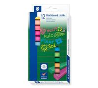 Staedtler – Tizas de colores para pizarra Noris Club 2360 – 12 mm – Pack 12 colores