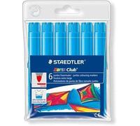 Staedtler Noris Club 340 pack de 6 rotuladores de punta gruesa 3 mm azul claro