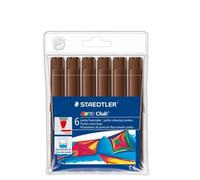 Staedtler Noris Club 340 pack de 6 rotuladores jumbo marrones 3 mm