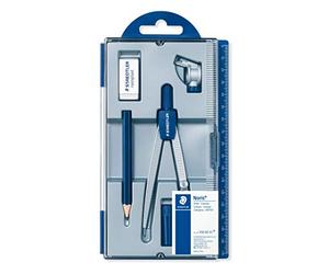 Staedtler Noris Club 550 60 S1. Set de dibujo con estuche, compás escolar, tubo de minas, lápiz y goma de borrar