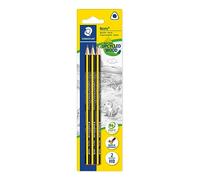 STAEDTLER Noris Eco 183-HBBK3. Lápices de dureza media. Blíster con 3 lápices de grafito con mina HB.