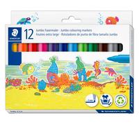 Staedtler Rotuladores Noris 340 C12 para colorear, tamaño grande, 12 unidades, colores surtidos