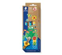 STAEDTLER Noris Junior - Juego de Pinceles sintéticos, Colores Surtidos, Varios tamaños