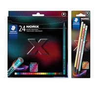 STAEDTLER NORIX 186 - Juego de lápices de colores y 181 lápices (24 lápices y 3 lápices de colores surtidos)