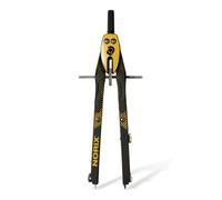 STAEDTLER NORIX 555 compás rápido Amarillo, hasta 350 mm | Con mecanismo de botón y rueda central, pata de lápiz plegable, con adaptador y caja de repuestos - 555 01-1