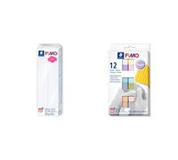 STAEDTLER Pasta para Modelar Fimo Soft Blanco y de Endurecimiento al Horno - Caja con 1 Pastilla de 454 Gramos & Surtido de Colores Pastel