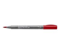 STAEDTLER pigment big brush pen 373 Rojo carmín, set de 10 | Rotulador de tinta con punta grande, Multi Ink, resistente a la luz, permanente e impermeable - 373-29