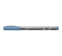 STAEDTLER Pigment Brush Pen 371 - azul de Delft, 10 unidades | Punta de pincel, tinta al agua, resistente a la luz y permanente - Rotuladores de punta fina - N.º de art. 371-63