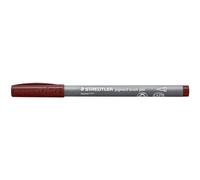 STAEDTLER Pigment Brush Pen 371 - Marrón, 10 unidades | Punta de pincel, tinta Multi Ink, resistente a la luz y al agua - Rotulador - N.º de art. 371-729