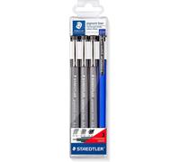 Staedtler Pigment Liner 308 pack de 3 rotuladores calibrados 0,2 / 0,4 / 0,8 mm negro + portaminas 0,5 mm