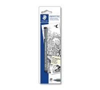 STAEDTLER Pigment Liner 308 Rotulador punta fina - negro, 0,4 mm | Tinta permanente y resistente al agua, punta metálica apta para reglas - trazos limpios, ilustración - Art.-Nr. 30804-9BKD