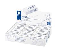 Staedtler Rasoplast 526 B30. Goma de borrar blanca con faja de cartón. Caja de 30 unidades.