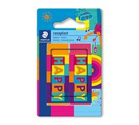 STAEDTLER Rasoplast 526B2BK2HA - Goma de borrar (muy buenos resultados de borrado, sin ftalatos ni látex, baja formación de migajas, en la conocida calidad Rasoplast, 2 gomas de borrar en colores
