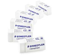 Staedtler Rasoplast MINI - Goma de borrar (6 unidades, 526 B30), color blanco