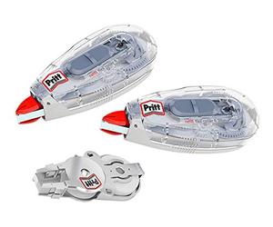 STAEDTLER Roller correcteur Pritt Refill Flex Midway avec pointe flexible, fonction push & pull, rechargeable, réécriture immédiate, set de 2 rollers rechargeables et 1 recharge