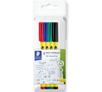 Staedtler Rotulador Fineliner Noris 307, carcasa 97% plástico reciclado, estuche 4 colores (307 C4)