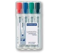 STAEDTLER® Rotulador para pizarra 351 B, recargable, punta biselada, 2-5 mm, 4 unidades surtidas, 1 paquete de 4 unidades