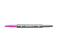 STAEDTLER Rotuladores 3001 doble punta acuarela rojo-lila, 10 unidades | Punta de pincel y punta fina de 0,5-6,0 mm, aptos para acuarela - Efectos de acuarela - N.º de art. 3001-61