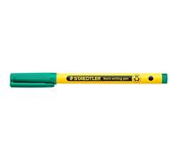 STAEDTLER Rotuladores 307 Noris Writing Pen - Rotulador de Punta Fina - Trazo 0.6mm Aprox - Tinta Base de Agua - Cuerpo Fabricado en un 97% de Plastico Reciclado - Color Verde - Caja 10 rotuladores