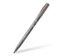 STAEDTLER Rotuladores de caligrafía Pigment, color gris medio cálido, punta de caligrafía de 2,00 mm, tinta pigmentada, resistente al agua, 10 rotuladores en estuche de cartón, 375-84